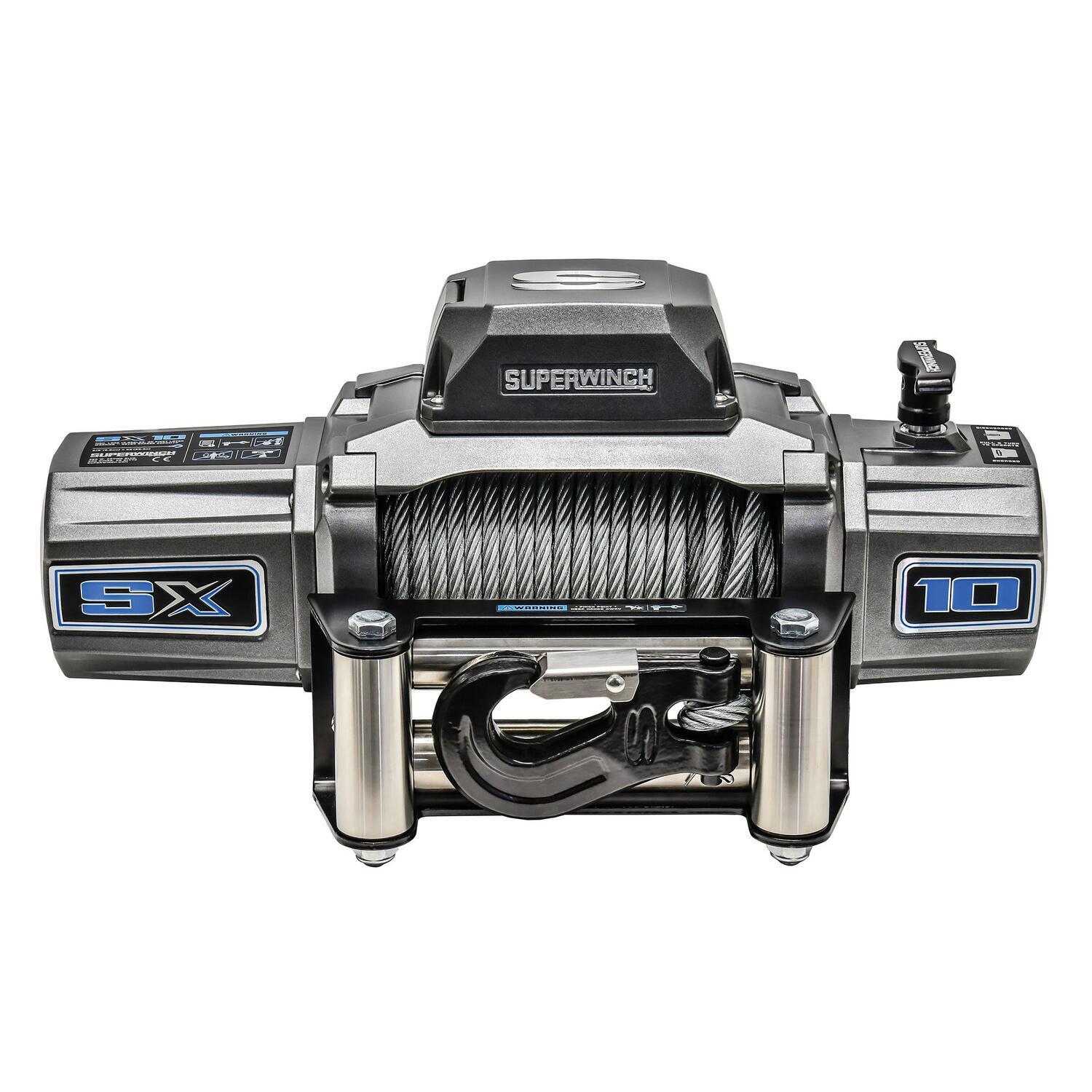 SX10 10000 10000lb 12V DC Winch with Steel Wire Rope Graphite - 171020