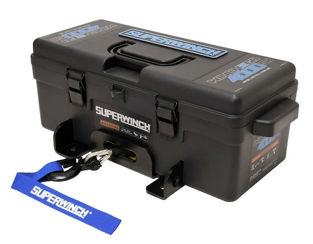 Portable winch in use