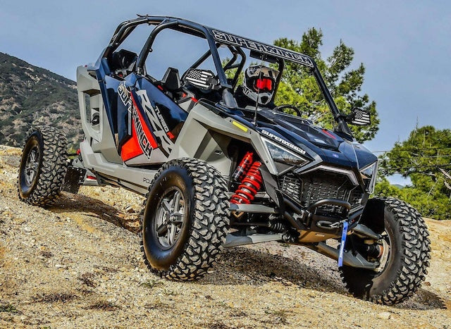 UTV with mounted winch