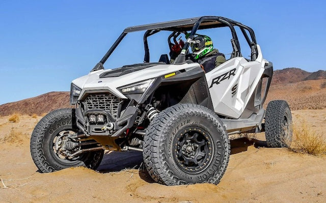 Jeep winch on off-road vehicle