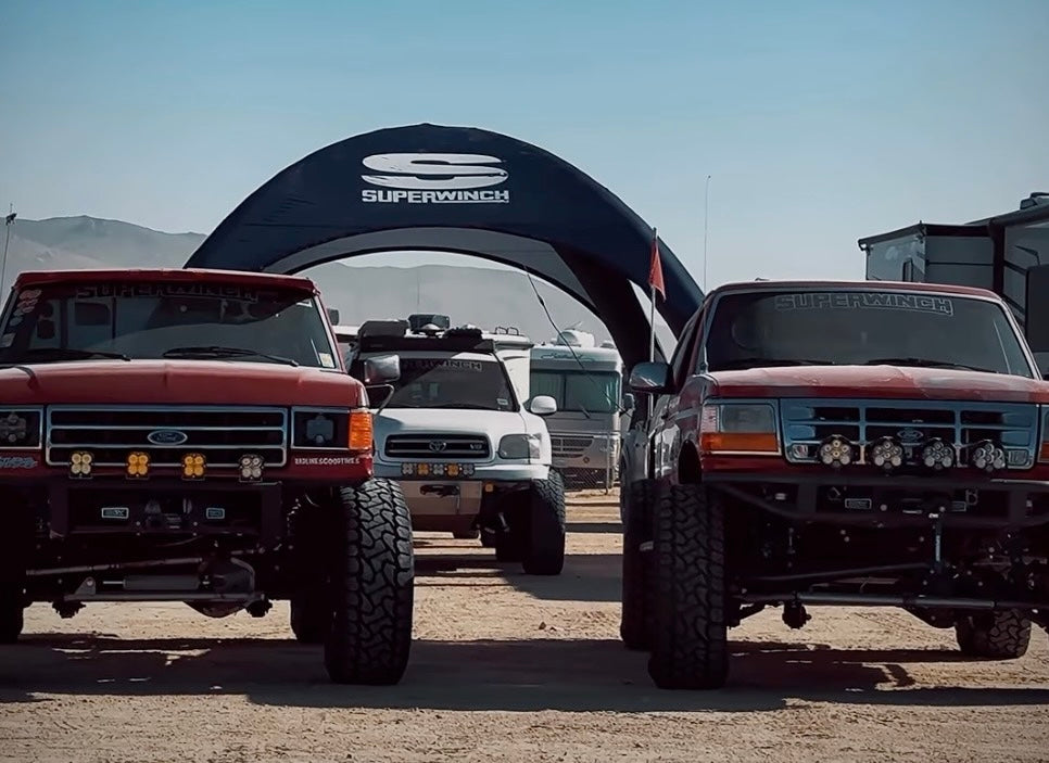 Off-road vehicle with Superwinch winching