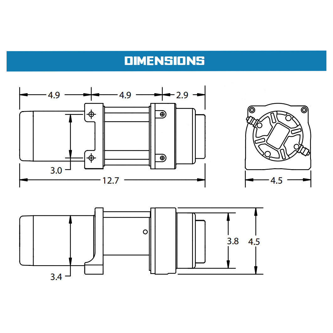 winchanページ WARN ZEON XD 12-S Winch + Control Pack Relocation Kit (78
