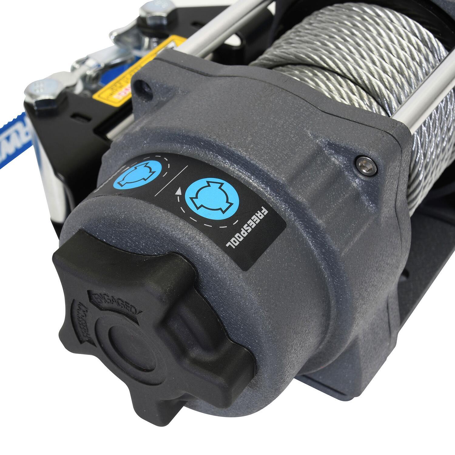 Terra 2500 Powersports 2500lb 12V DC Winch with Steel Wire Rope Textur