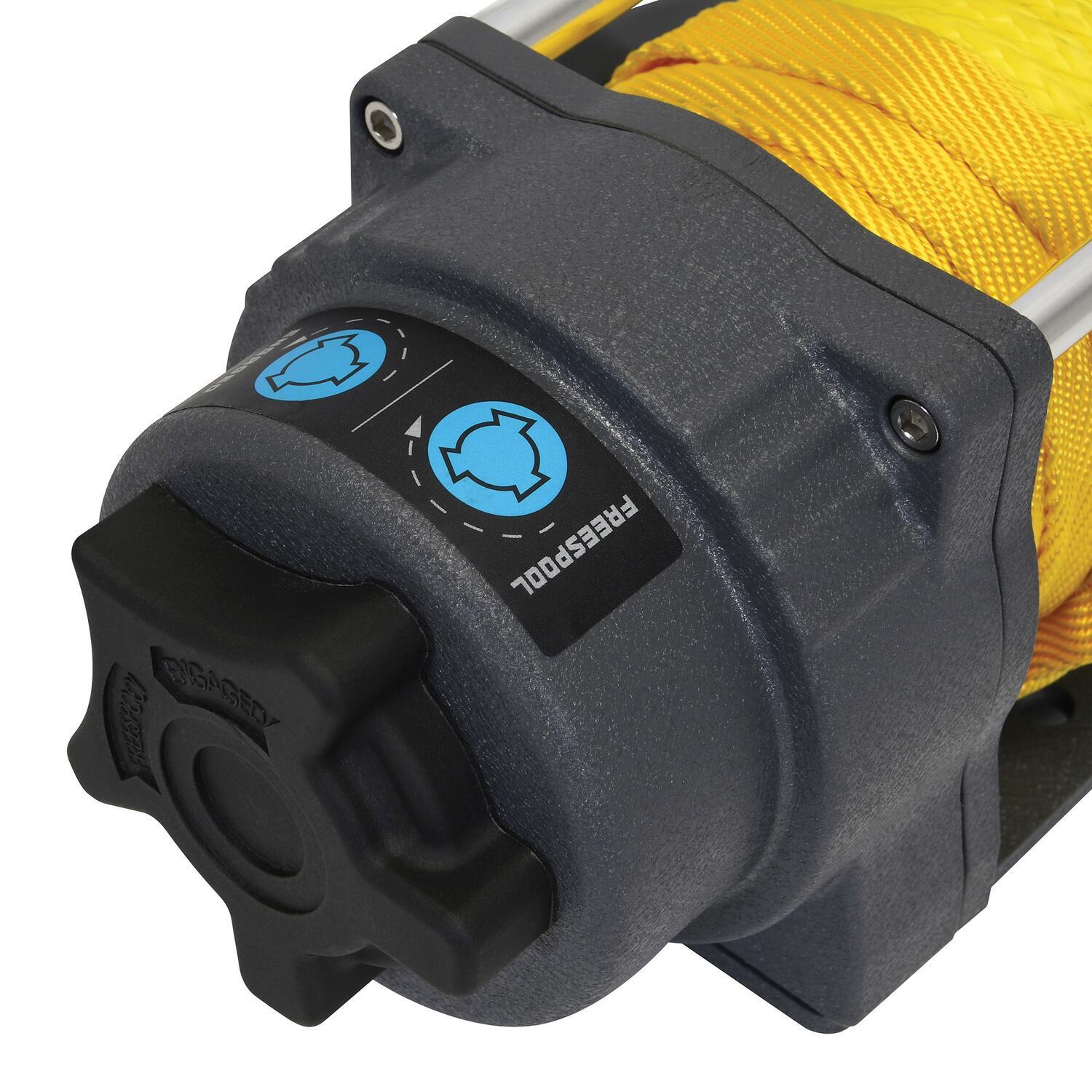 Terra 2500SR Powersports 2500lb 12V DC Winch with Synthetic Rope Textu