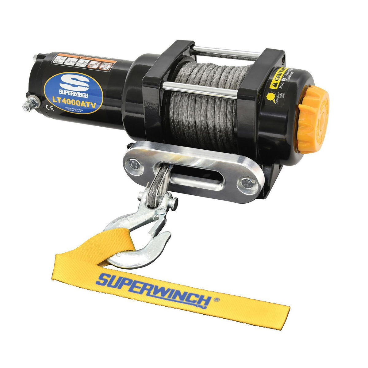LT4000SR 4000lb 12V DC Winch with Synthetic Rope Black - 1140230
