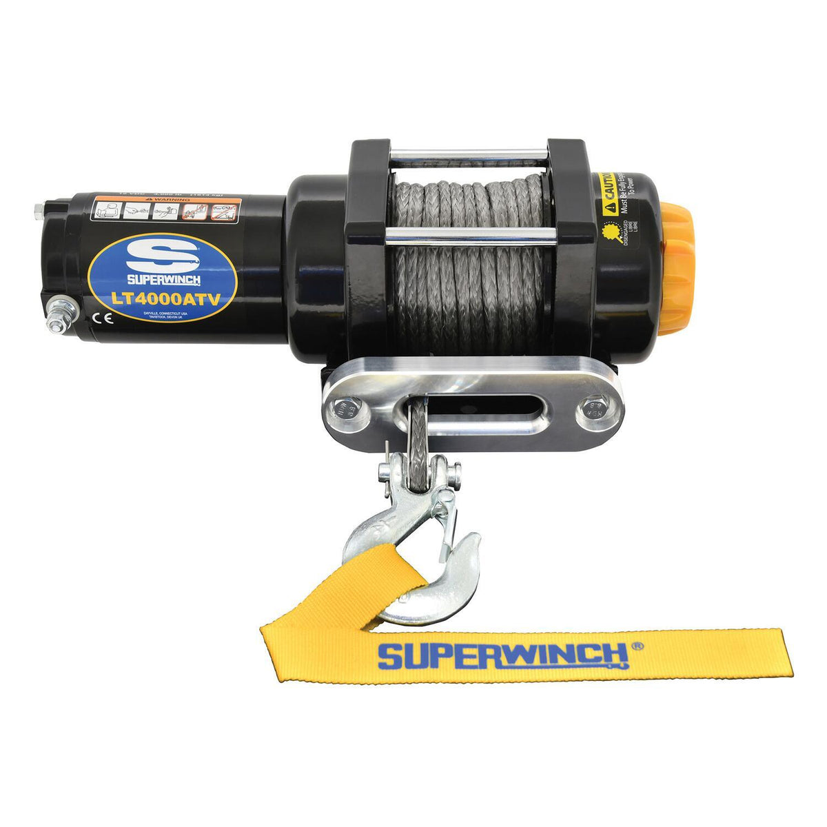 LT4000SR 4000lb 12V DC Winch with Synthetic Rope Black - 1140230