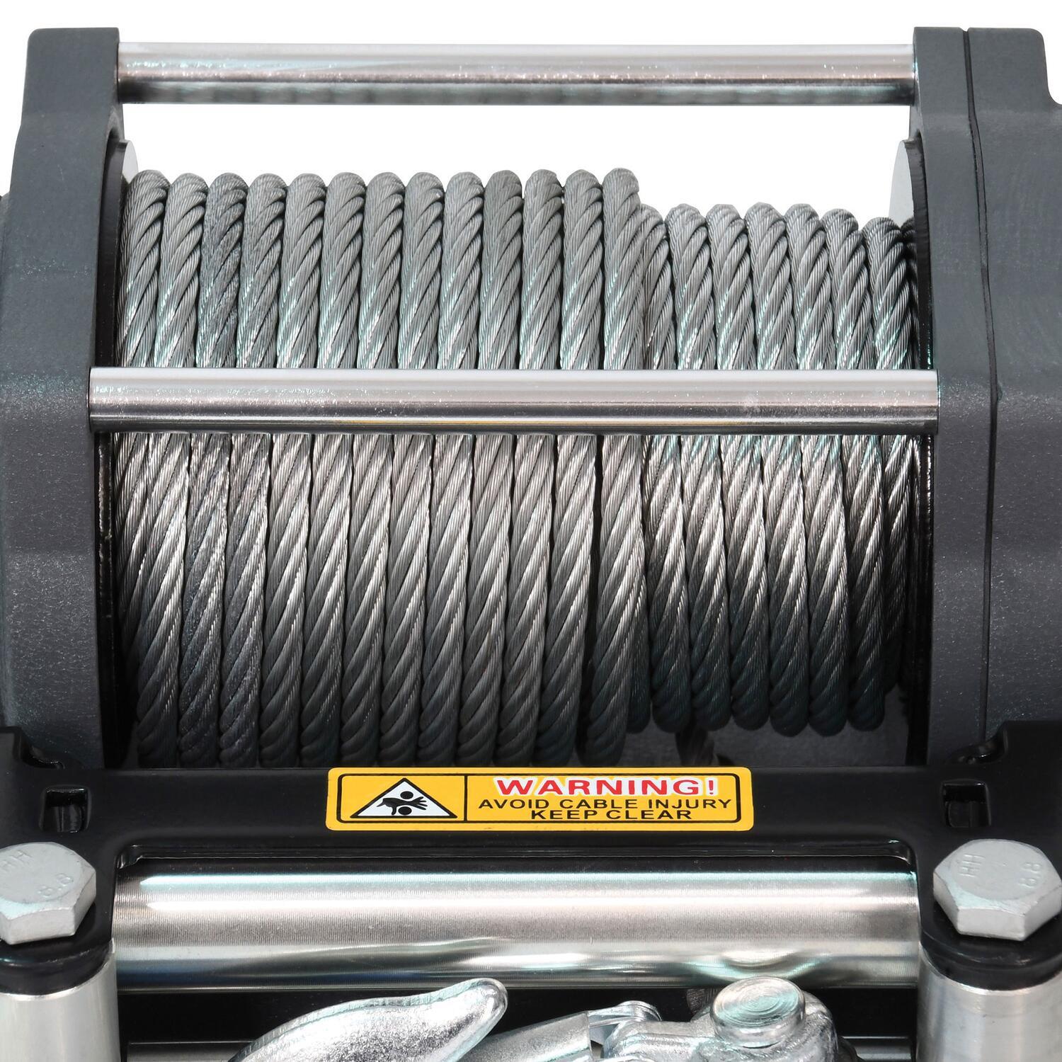Terra 4500 Powersports 4500lb 12V DC Winch with Steel Wire Rope Textur