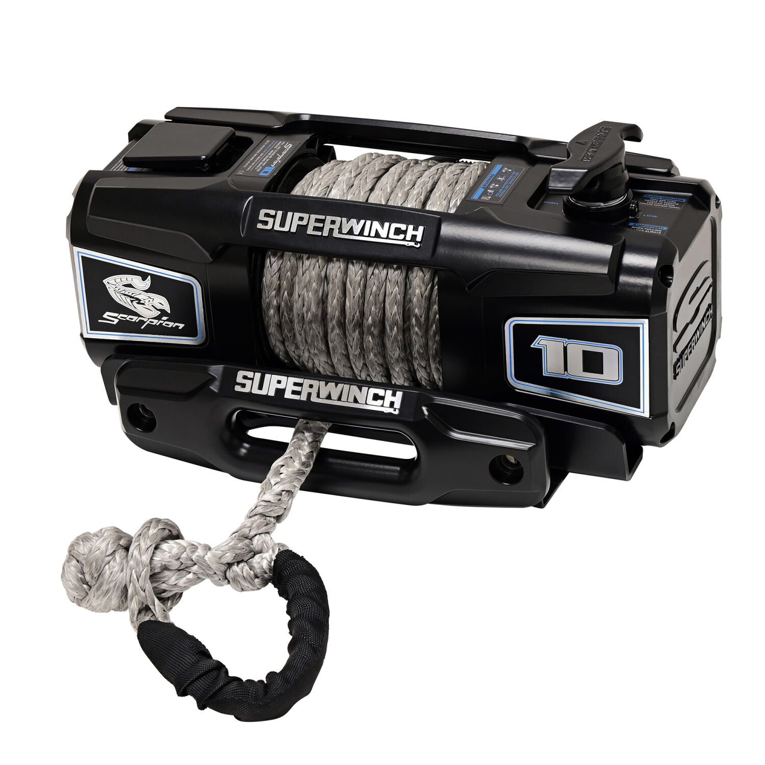 Scorpion 10000lb 12V DC Winch with Synthetic Rope Black - 1155401
