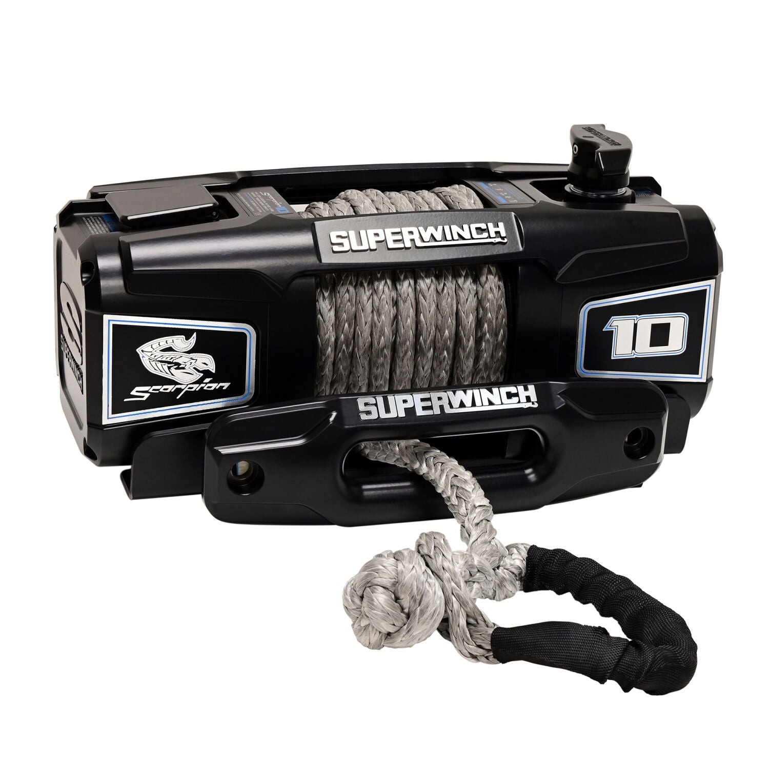 Scorpion 10000lb 12V DC Winch with Synthetic Rope Black - 1155401
