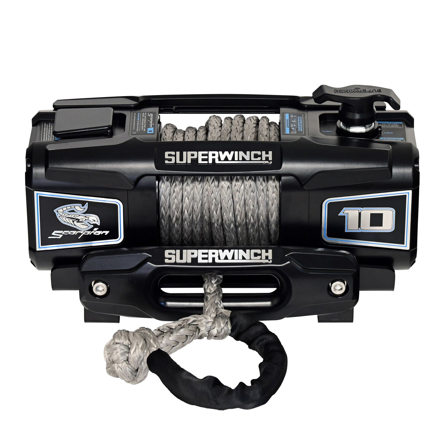 Scorpion 10000lb 12V DC Winch with Synthetic Rope Black - 1155401