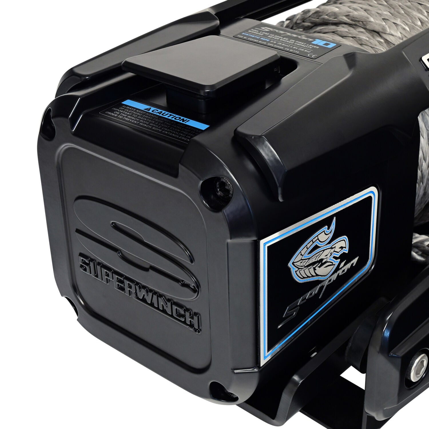 Scorpion 10000lb 12V DC Winch with Synthetic Rope Black - 1155401