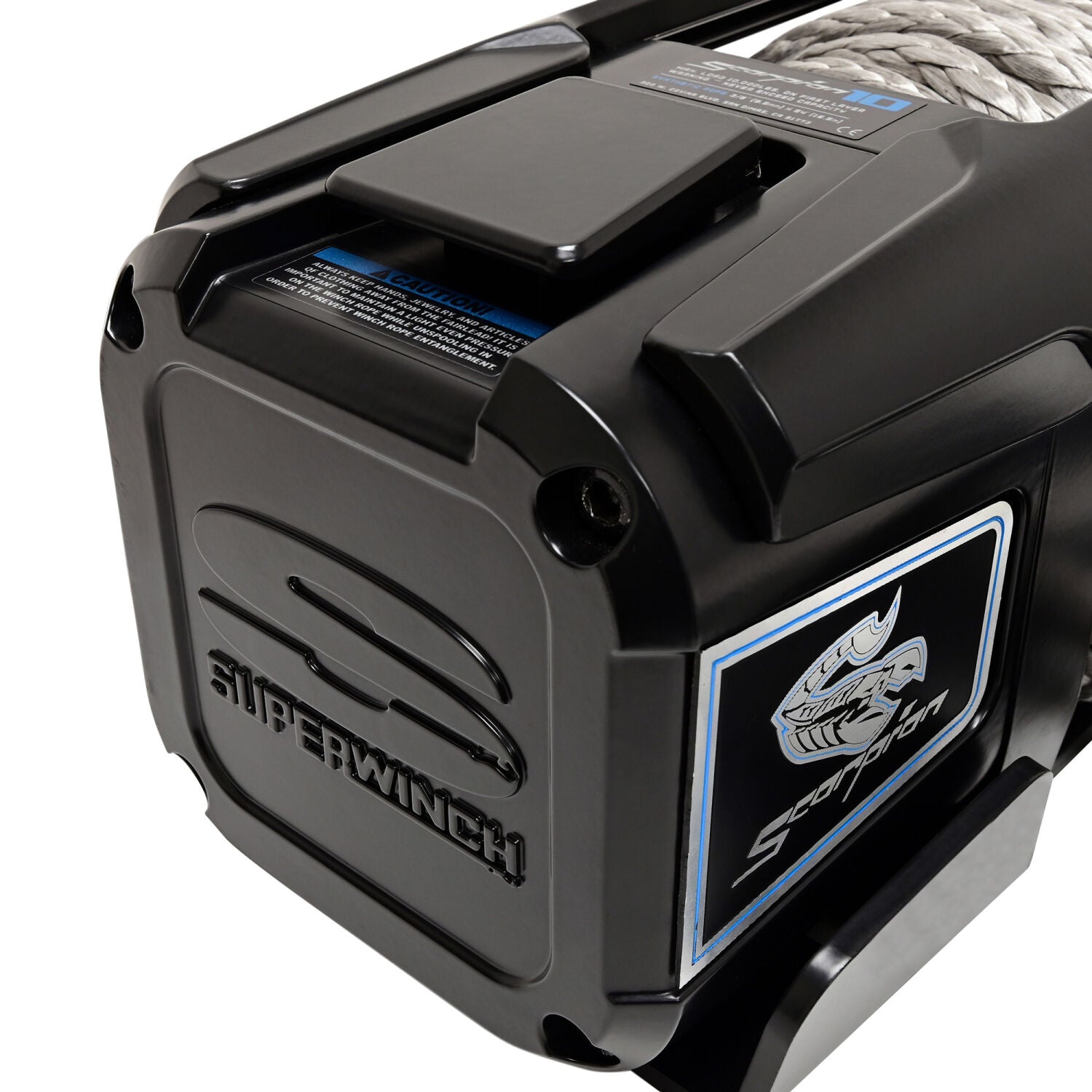 Scorpion 10000lb 12V DC Winch with Synthetic Rope Black - 1155401