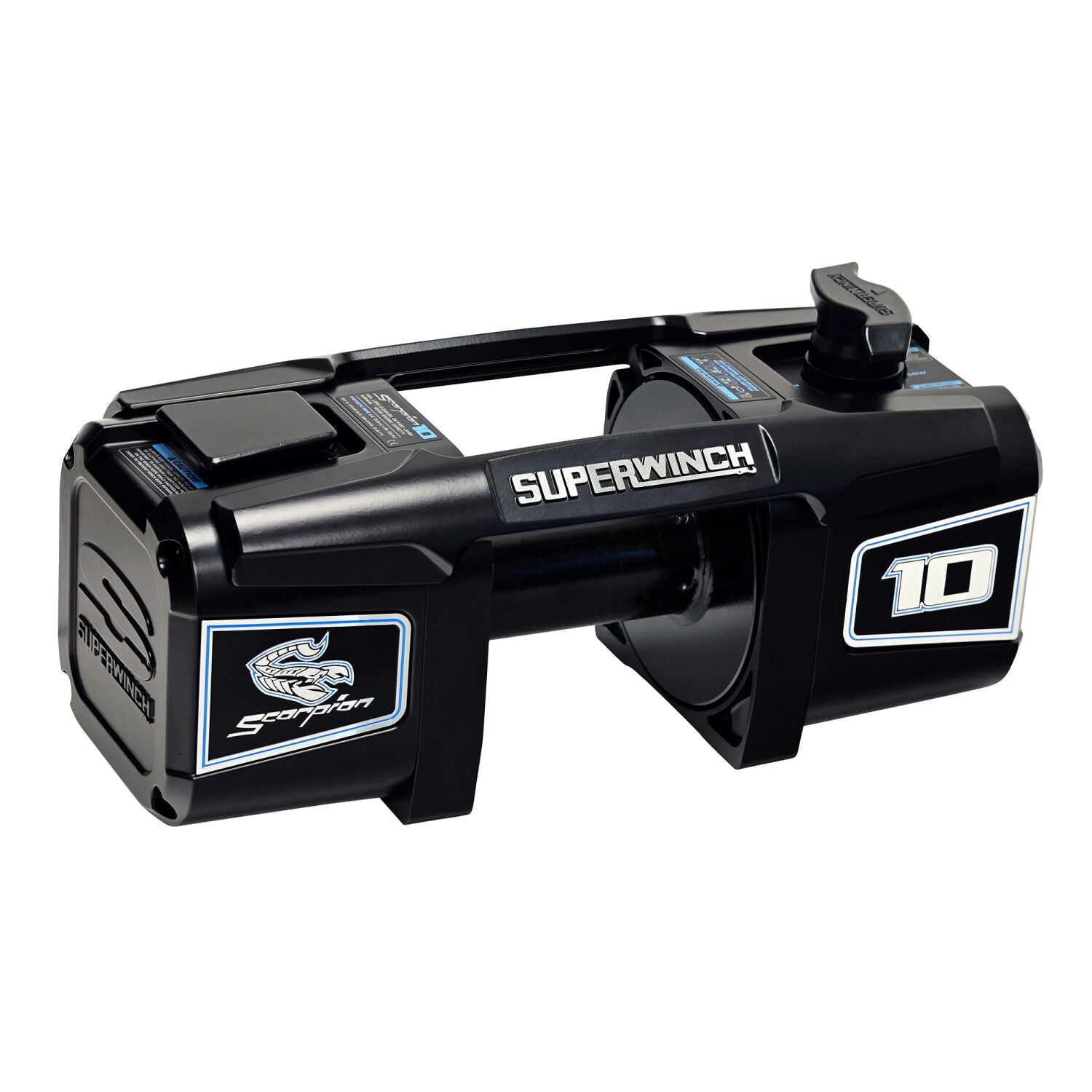 Scorpion 10000lb 12V DC Winch with Synthetic Rope Black - 1155401