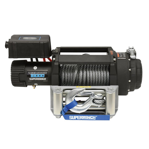 Tiger Shark 18000 18000lb 12V DC Winch with Steel Wire Rope Black - 15