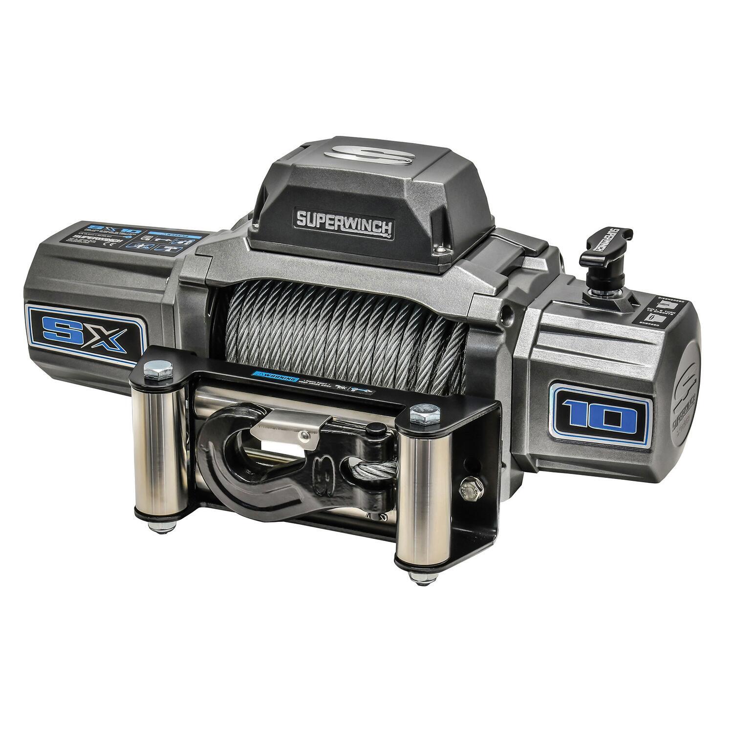 SX10 10000 10000lb 12V DC Winch with Steel Wire Rope Graphite - 171020