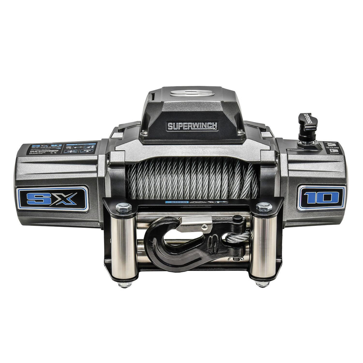 SX10 10000 10000lb 12V DC Winch with Steel Wire Rope Graphite - 1710200