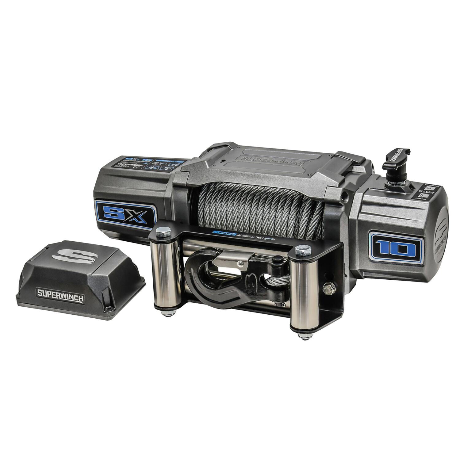 SX10 10000 10000lb 12V DC Winch with Steel Wire Rope Graphite - 171020
