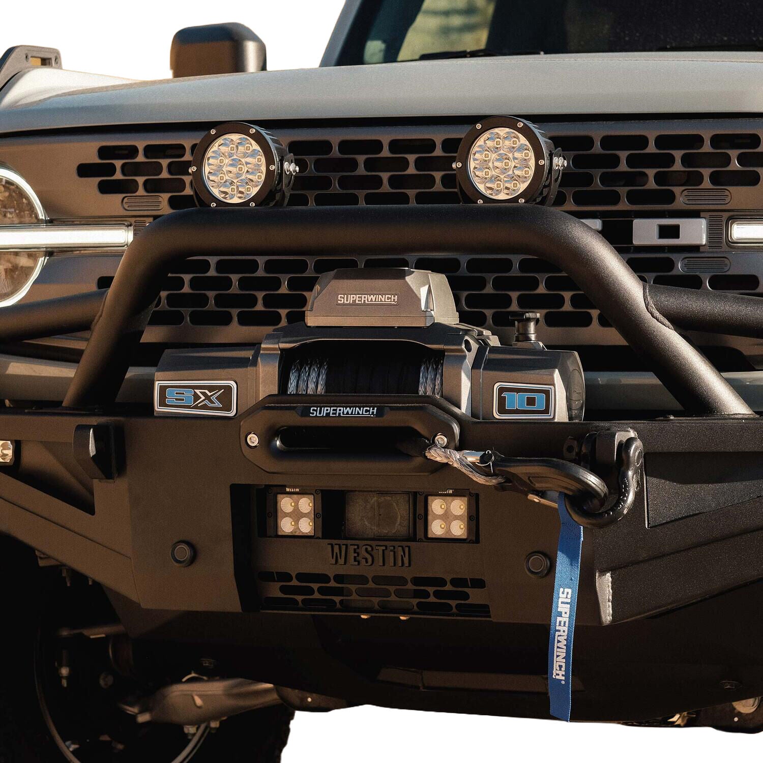 SX10SR 10000lb 12V DC Winch with Synthetic Rope Graphite - 1710201