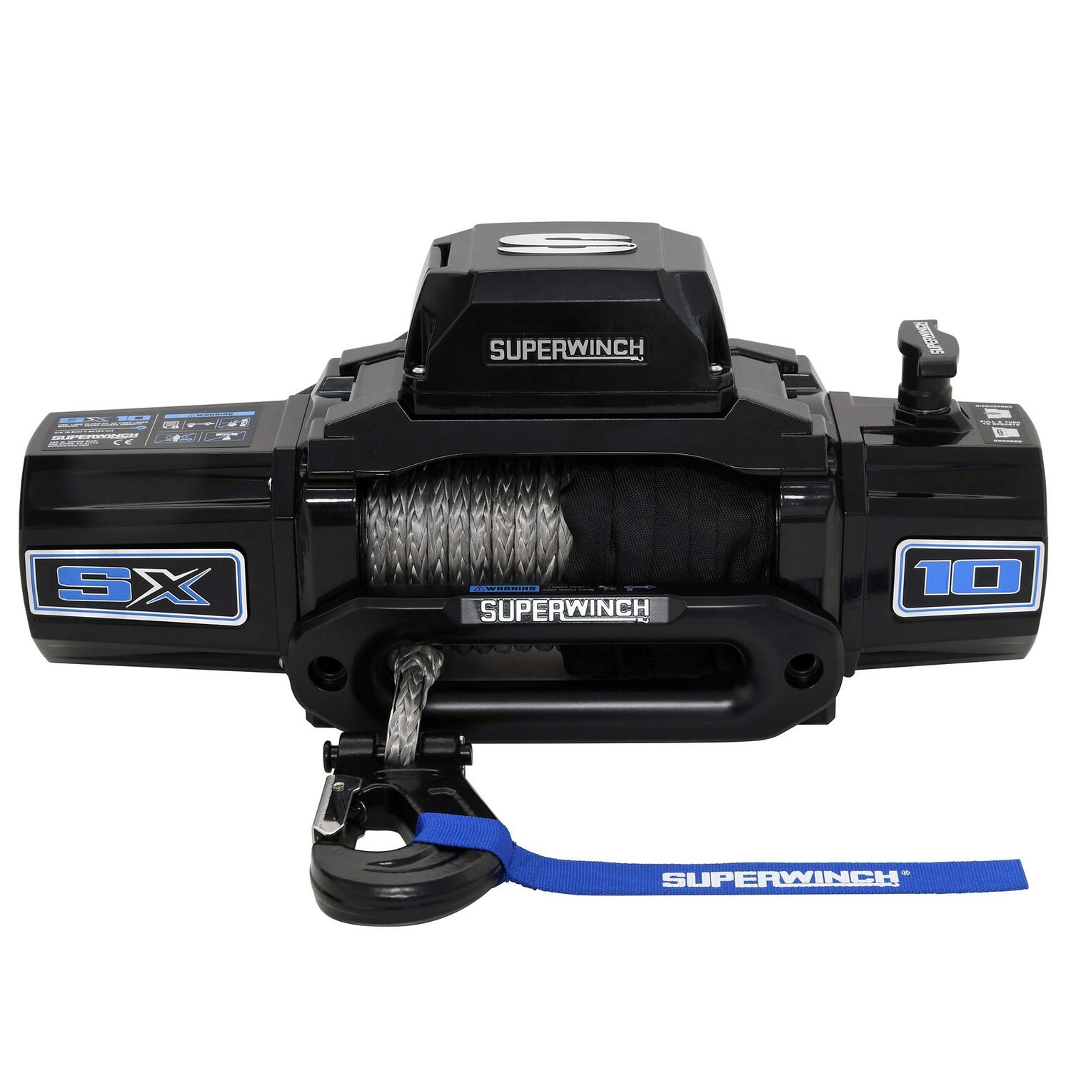SX10SR 10000 lb 12V DC Winch with Synthetic Rope Black - 1710203