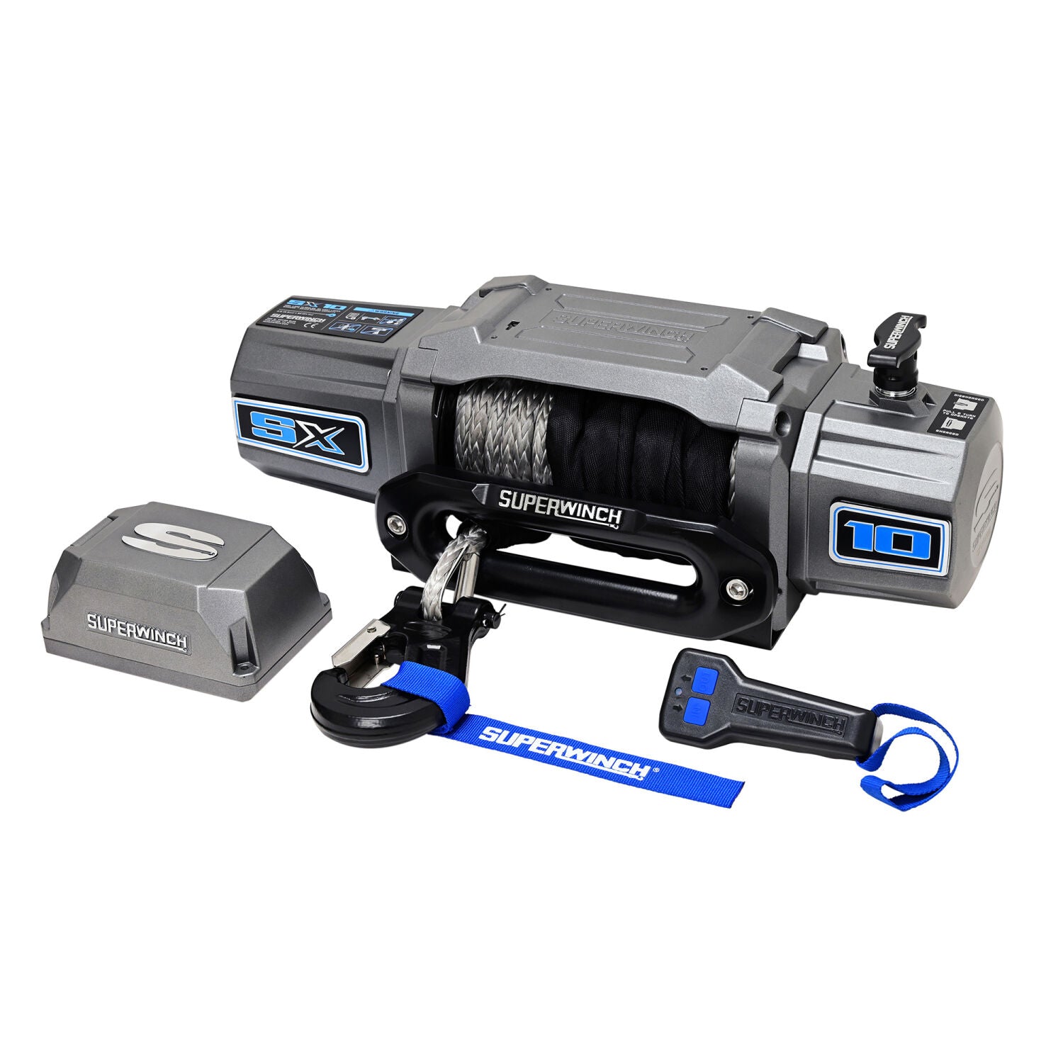 SX12 12000lb 12V DC Winch with Steel Wire Rope Graphite - 1712200