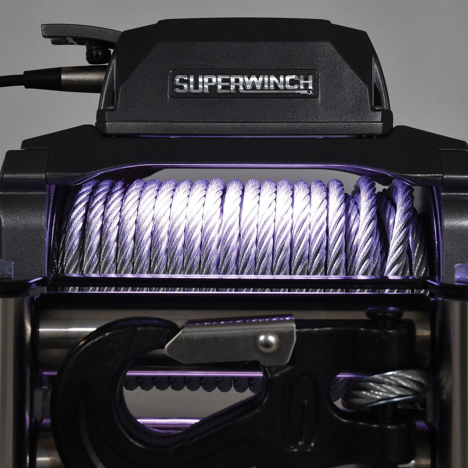 SX12 12000lb 12V DC Winch with Steel Wire Rope Graphite - 1712200