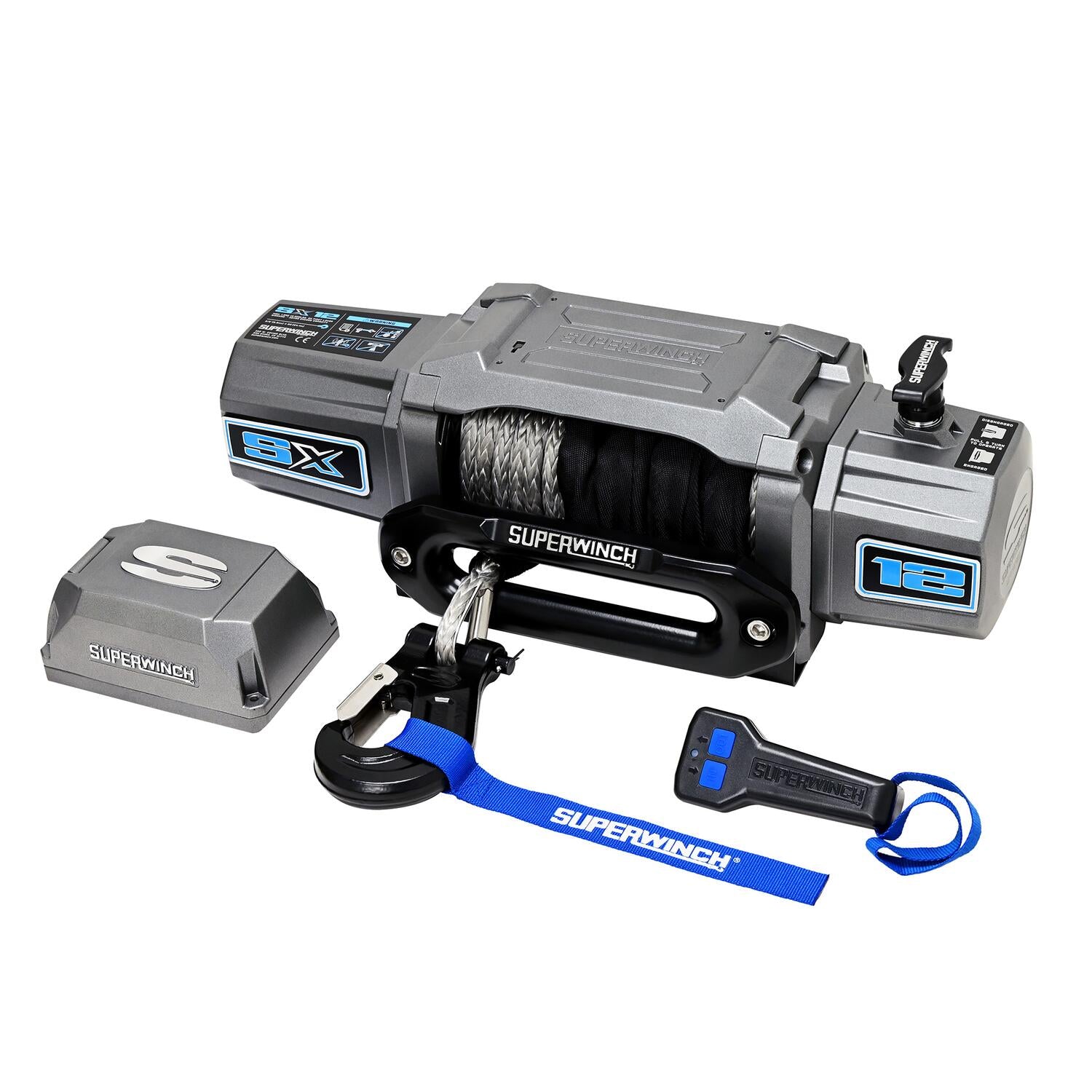 フィッシャーBrilliant RC ONE Multiflexビンディング付き SX12SR 12000lb 12V DC Winch with Synthetic Rope Graphite - 1712201