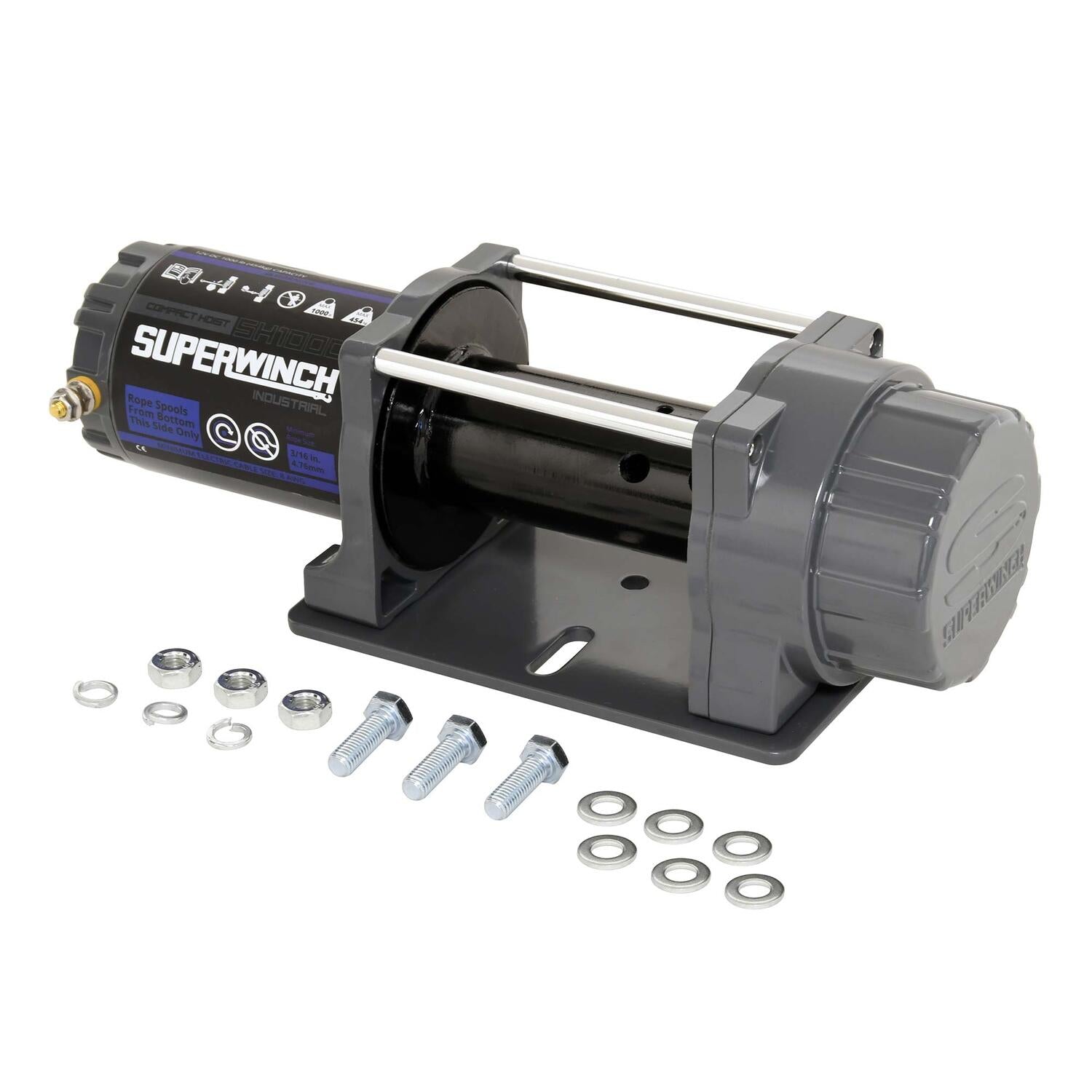 SH1000i 1000lbs 12V DC Hoist Textured Gray - S104103
