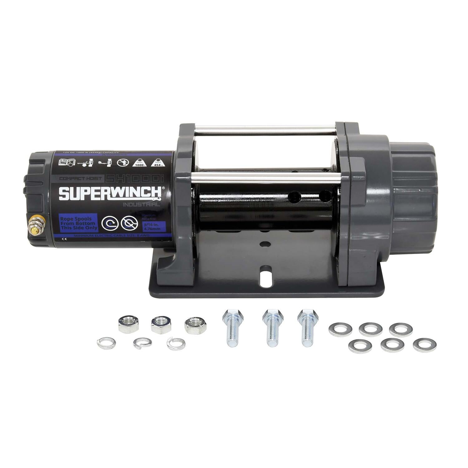 SH1000i 1000lbs 12V DC Hoist Textured Gray - S104103