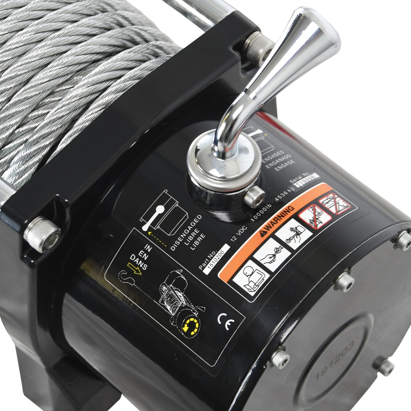 Superwinch 1510200 LP10000 Winch 10,000lbs/4536kg single line pull with roller fairlead and 12 handheld remote 
