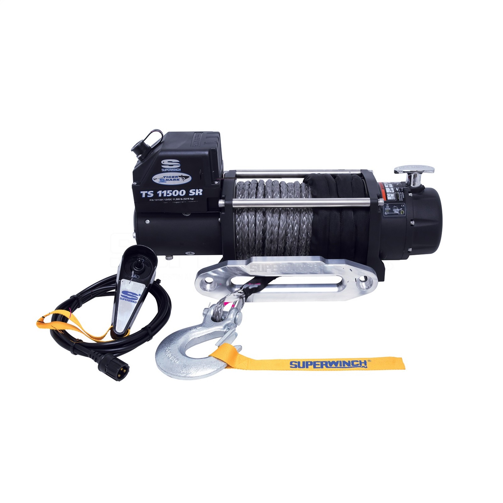 Superwinch 1511201 Tiger Shark 11500 Winch Synthetic